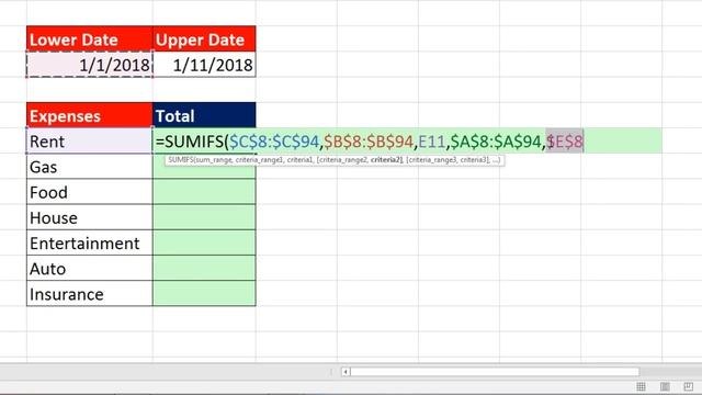 Excel Magic Trick 1476: SUMIFS to Add Expenses for Any Time Period (Adding with Three Conditions) смотреть онлайн