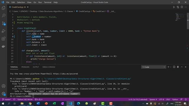Name Mangling Python смотреть онлайн