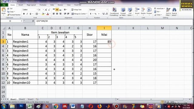 Cara Mengolah Data Angket Hasil Penelitian Menggunakan Ms Excel смотреть онлайн
