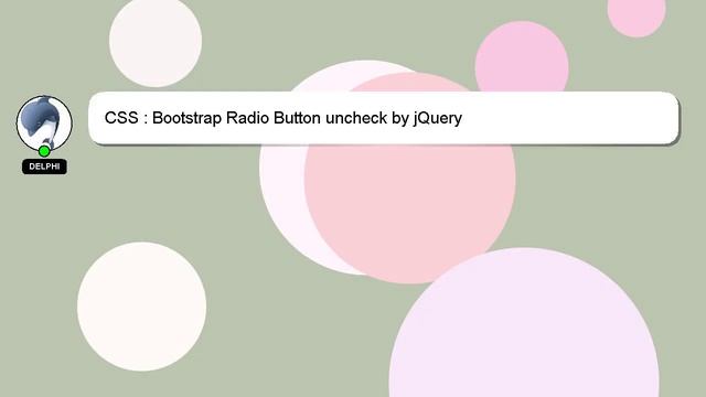 CSS : Bootstrap Radio Button uncheck by jQuery смотреть онлайн