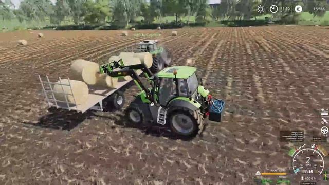 BALING & COLLECTING 52 bales with MrsTheCamPeR | Ebsdorfer Heide | Farming Simulator 19 | Episode 2 смотреть онлайн