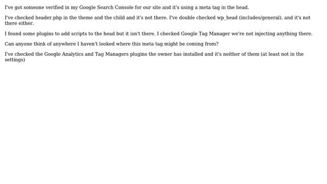 Wordpress: ＜meta＞ in source code but I can't find it in files or plugins смотреть онлайн