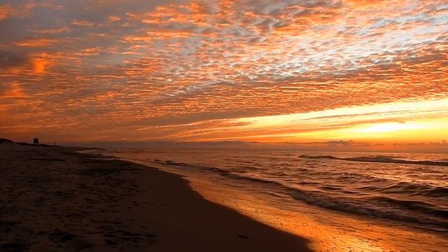 Море, пляж, приморский заход солнца смотреть онлайн