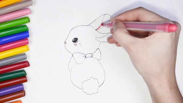 Как рисовать зайчика. Рисуем милые каваи рисунки. We draw cute drawings смотреть онлайн