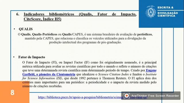 Aula 4 - Escolhendo a revista para o seu artigo: Qualis e índices bibliométricos смотреть онлайн