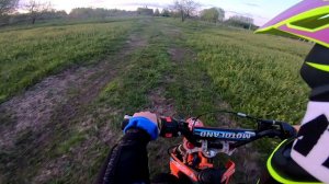 в 7 лет на детском питбайке 1й выезд MotoLand CRF 10 (70cc AT) чуть не врезался