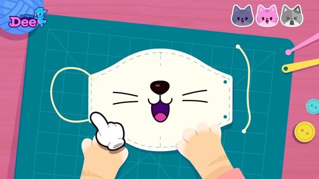 Wait! Don't go out yet! How to make a mask | Safety first games ⛑ | Dragon Dee Kids Songs смотреть онлайн