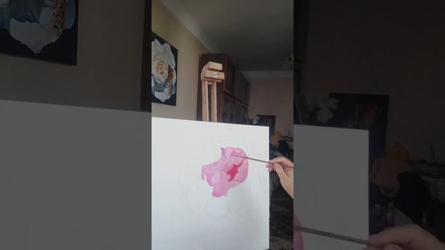 Пион маслом. Урок 1.Часть 3. смотреть онлайн