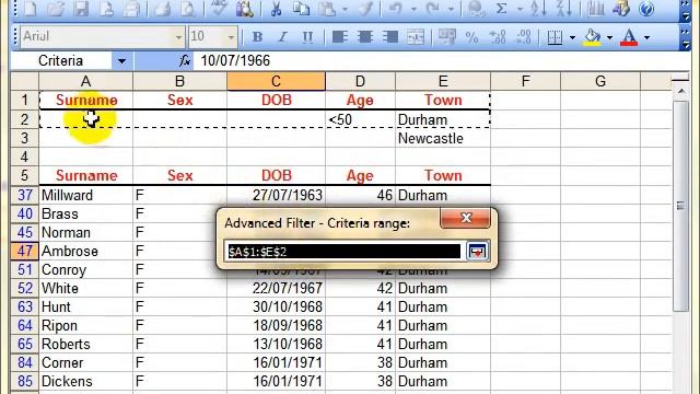 AM 4424 Advanced filters Microsoft Excel 2003 ECDL Advanced ITQ3 смотреть онлайн