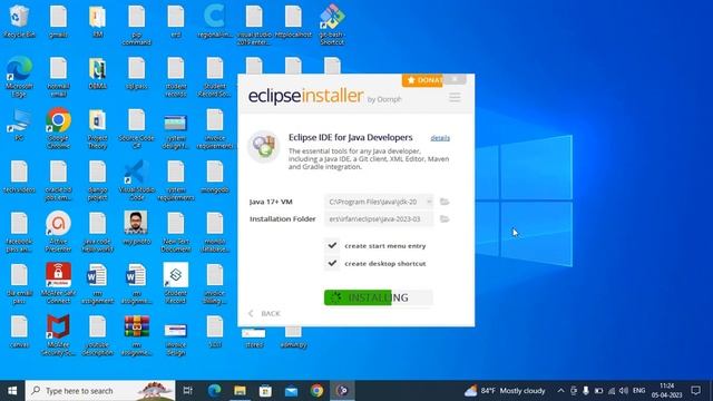 How to download and Install Eclipse IDE with Java JDK on Windows 10 | Run First Java Program смотреть онлайн