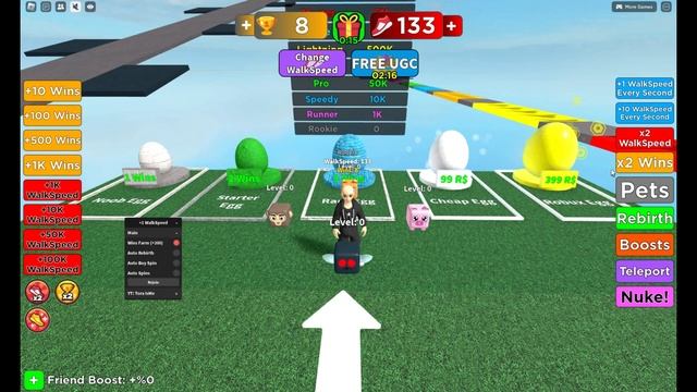 [UGC LIMITED] Roblox Every Second You Get +1 WalkSpeed Script - Auto Farm смотреть онлайн