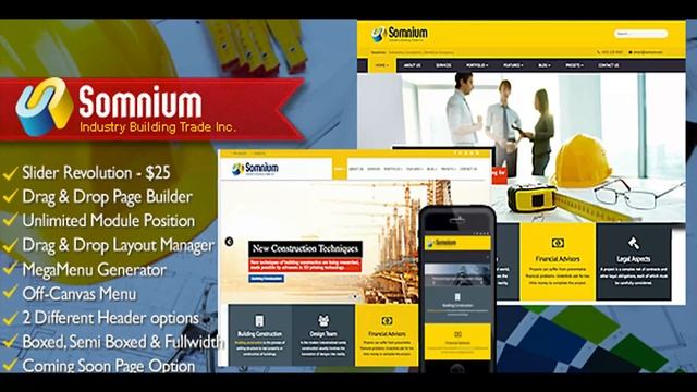 Somnium - Building Business Joomla Template | Themeforest Website Templates and Themes смотреть онлайн
