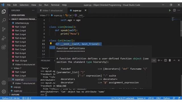 Why the SUPER method in python is Super important? смотреть онлайн