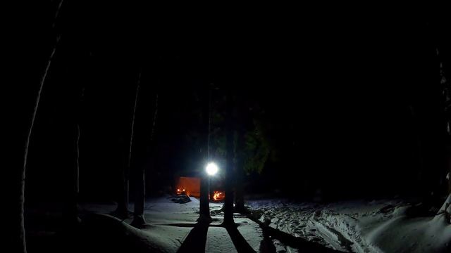 Snowmobile Camper With Off Grid Heater- Surviving The Night In -18C / 0F Temperature!