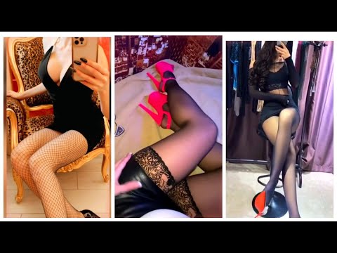Best Sexy Nylon Pantyhose & Stockings Girls TikTok Collection #10.mp4