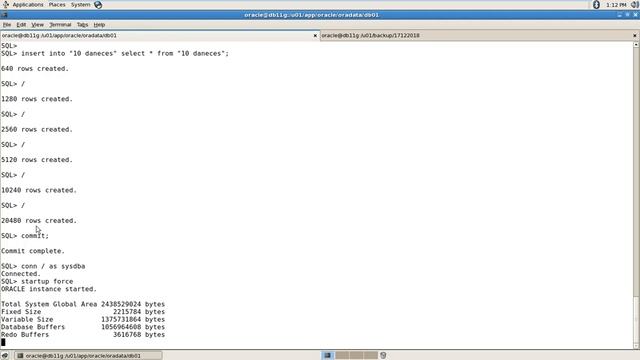 user managed Control file recovery on Oracle database 11gr2 смотреть онлайн