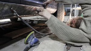 Ремонт замятого порога Skoda Oktavia