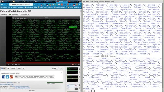 python using IDLE and DIR to get information смотреть онлайн