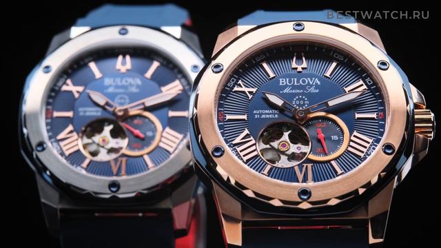 Мужские часы Bulova Marine Star 98A282, 98A227 смотреть онлайн