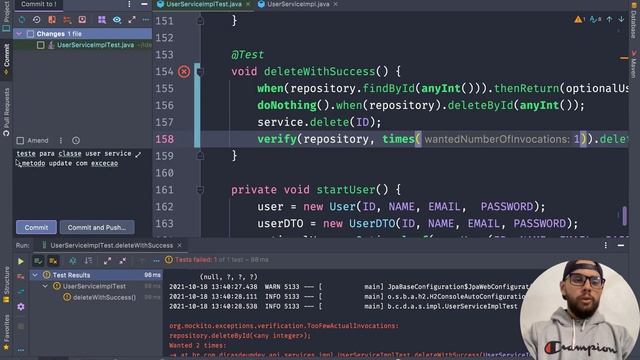 Aula 19 Teste UserService delete - [Testes com JUnit5 Mockito e Java] смотреть онлайн
