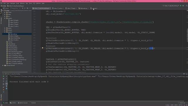 Modern OpenGL programming in Python - part 17 - loading obj files смотреть онлайн