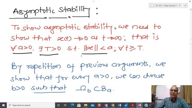 EE-313/561: Lecture-24: Lyapunov Theorems for Stability and Asymptotic Stability смотреть онлайн
