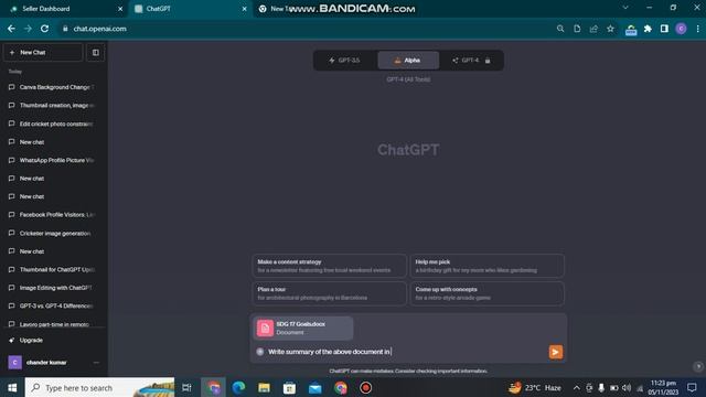 Chatgpt Alpha Update: Upload Document and Pdf on Chatgpt | Chatgpt 2023 смотреть онлайн