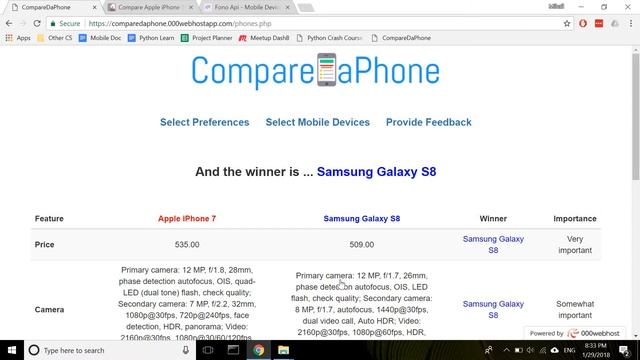 Mobile Phone Comparison Website with PHP смотреть онлайн