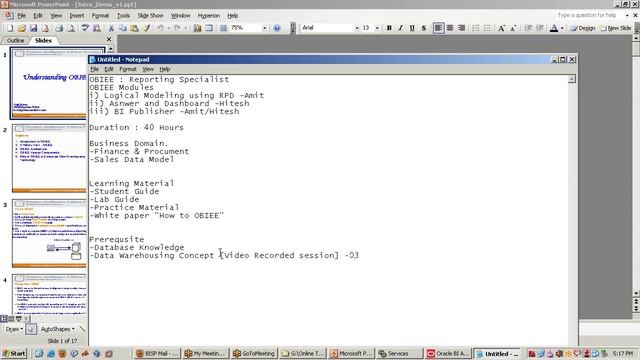 OBIEE Weekends Class#1 0001 смотреть онлайн