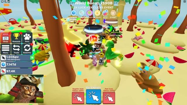 Insane Trade For Summer Event Secret Pets in Roblox Clicker Simulator смотреть онлайн