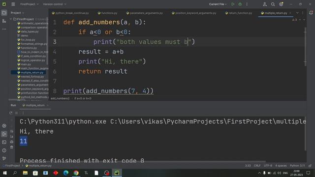 Multiple Return Statements | Multiple Return Functions | Python Tutorials For Beginners In Hindi #3 смотреть онлайн