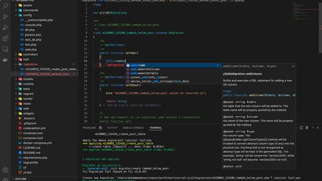 3. Tutorial Yii2 - migration (menambah column) смотреть онлайн