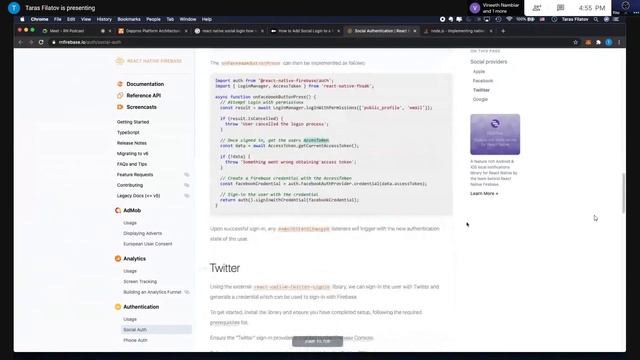 React Native Social Login Podcast смотреть онлайн