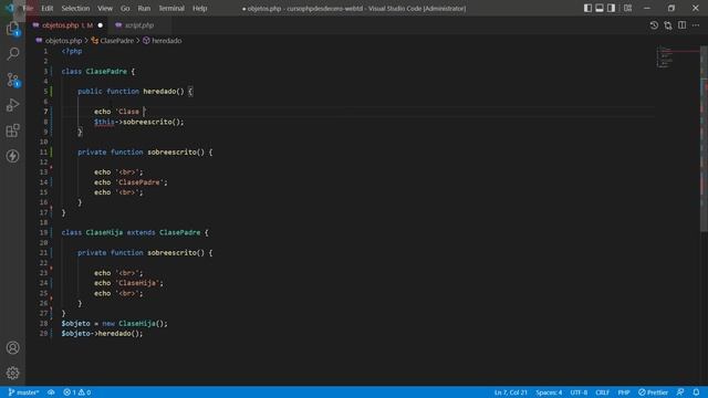 Overriding en PHP | Modificador de acceso private - "Contexto de ejecución" смотреть онлайн