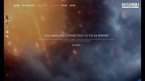 Battlefield 1 you have lost connection to EA servers