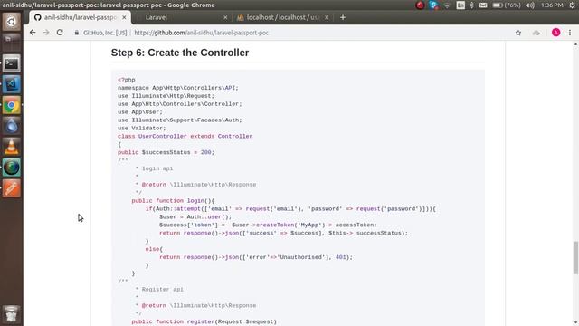 Laravel tutorial - api token with passport смотреть онлайн