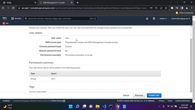 Configure an AWS IAM user | Django 4.0 | Django fundamentals - Part 28 смотреть онлайн