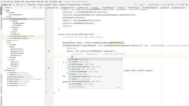Create Joke App in Android Studio With Free Rest API | Final Part| Loading Fragments смотреть онлайн