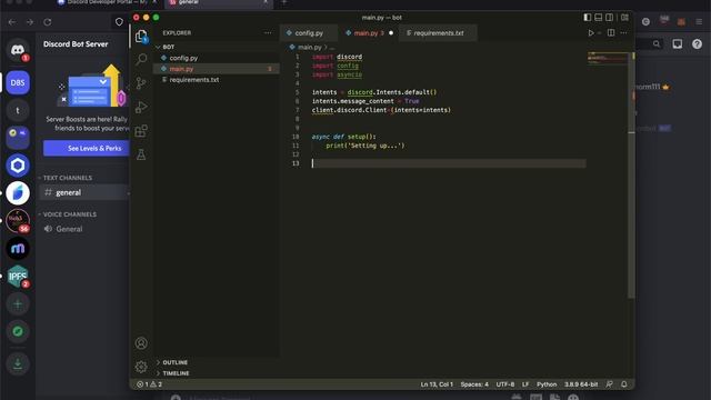 How to make a simple bot in Discord.py 2.0 - Part 1 смотреть онлайн