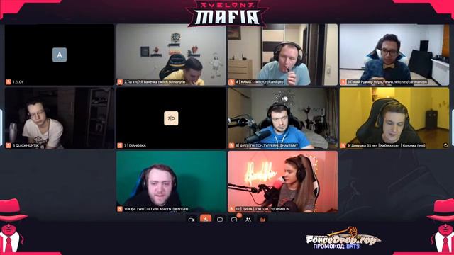 ЭВЕЛОН ИГРАЕТ В МАФИЮ | MANYRIN MIND GAME (ft. Dianarice, Zloy, фил, Cartman, Manyrin, Flash, Kamik