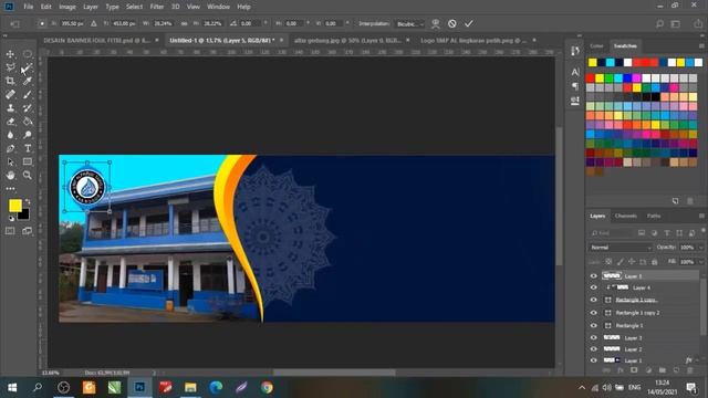 TUTORIAL CARA MEMBUAT BANNER 4 X 1 M DI PHOTOSHOP смотреть онлайн