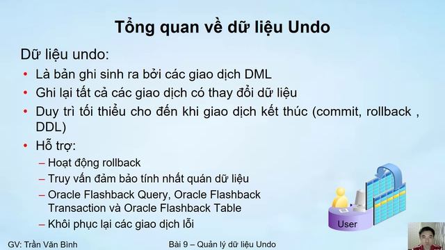 Quản trị Undo - Giới thiệu (9.1) | Oracle Database Tutorial | Trần Văn Bình | Oracle DBA AZ смотреть онлайн