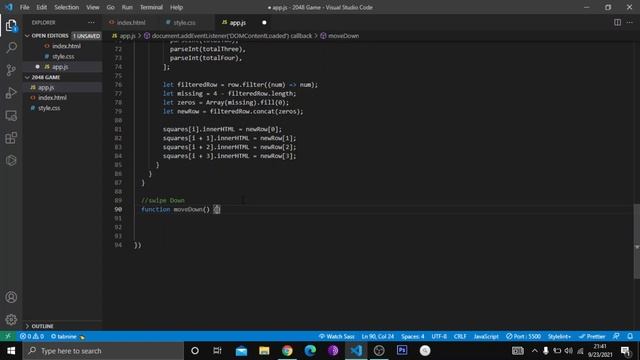 2048 Game Challenge Create Using HTML5, CSS3, JavaScript and TabNine AI смотреть онлайн
