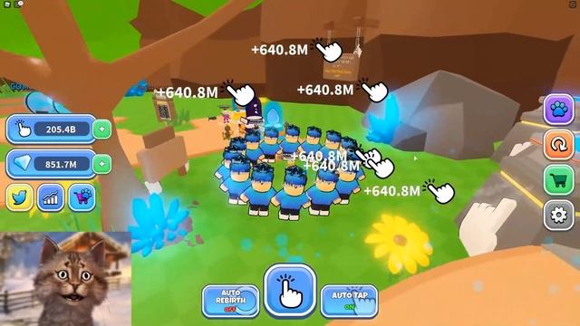 We Got Number One On The Leaderboard With Full Team of Giant Diamond Pets! - Roblox Tapping Gods смотреть онлайн