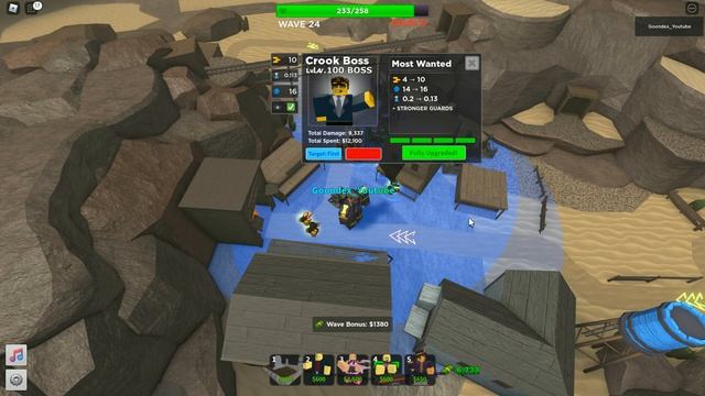 Solo Badlands Fallen Mode Roblox Tower Defense Simulator Accelerators and Golden Crook Boss смотреть онлайн