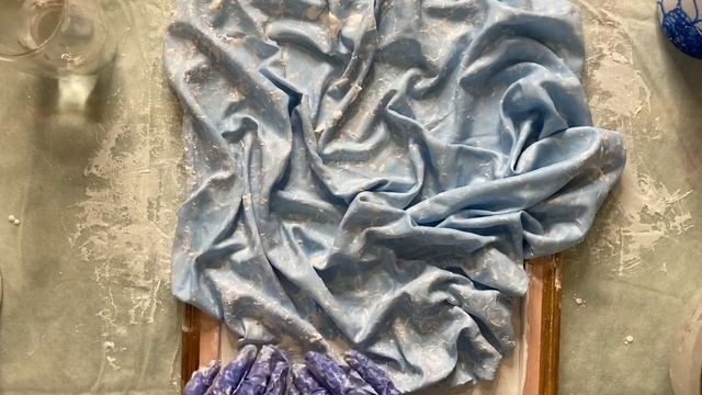 Картина из ткани и гипсовой штукатурки своими руками. DIY Plaster ART смотреть онлайн