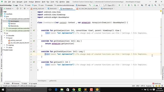 Custom ListView Use Card View In Android Using Kotlin Basic смотреть онлайн