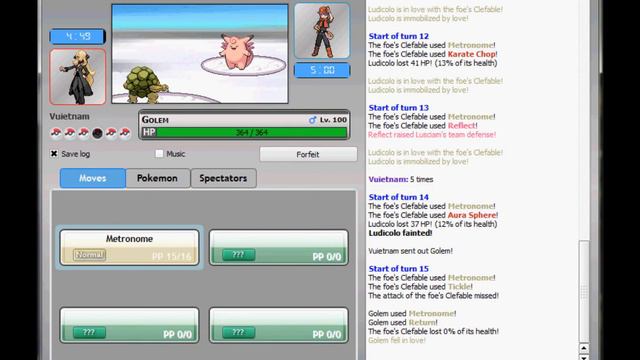 Pokemon Wifi Battles #25 Vuietnam Vs. ? Metronome Battle смотреть онлайн