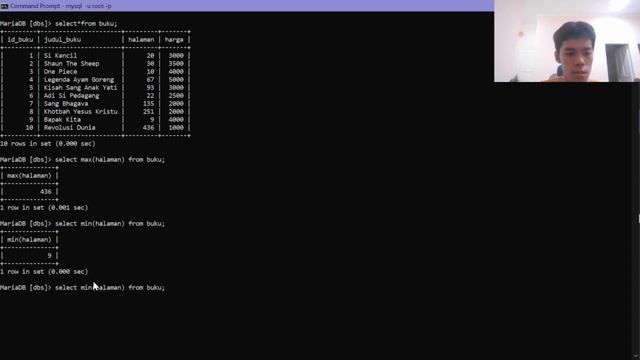 SQL QUERY SUM, COUNT, MIN, MAX, AND AVERAGE смотреть онлайн