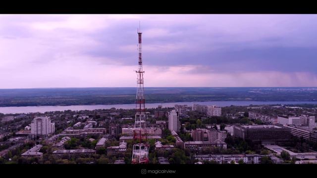 Запорожская телевышка - снято на DJI Mavic Air. Невероятно красивый вид на город с высоты 200 метро смотреть онлайн